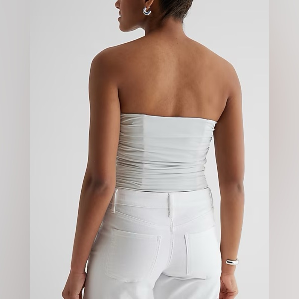 Express Cream Body Contour Corset Tube Top - Picture 2 of 6